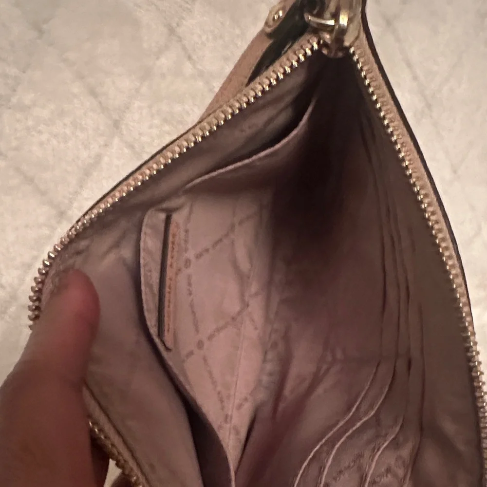 Michael Kors Dusty Pink Studded Leather Wristlet Clutch